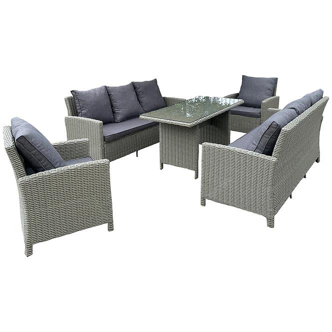 Set od umjetnog ratana Madera sivi