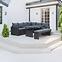 Vrtni set od umjetnog ratana Stockholm crna s klupom,2