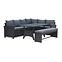 Vrtni set od umjetnog ratana Stockholm crna s klupom,4