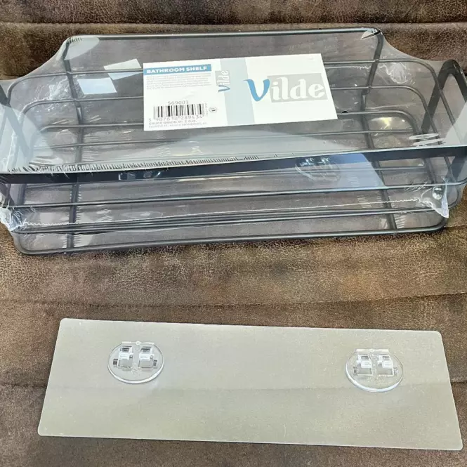 Kupaonska polica metal ljepljiva 31x12x9.5 569003