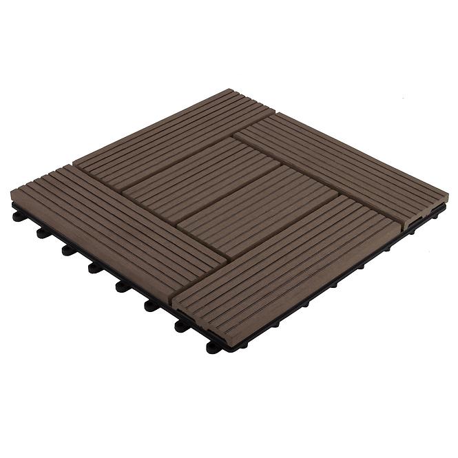 WPC terasa ploče klik tamnosmeđe 6L 30x30cm