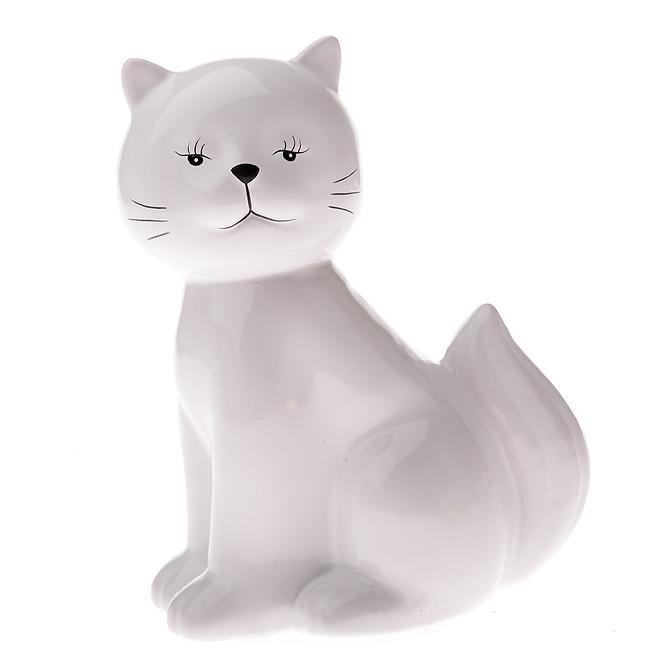 Keramička kasica - mačka. Bijela  suk009
