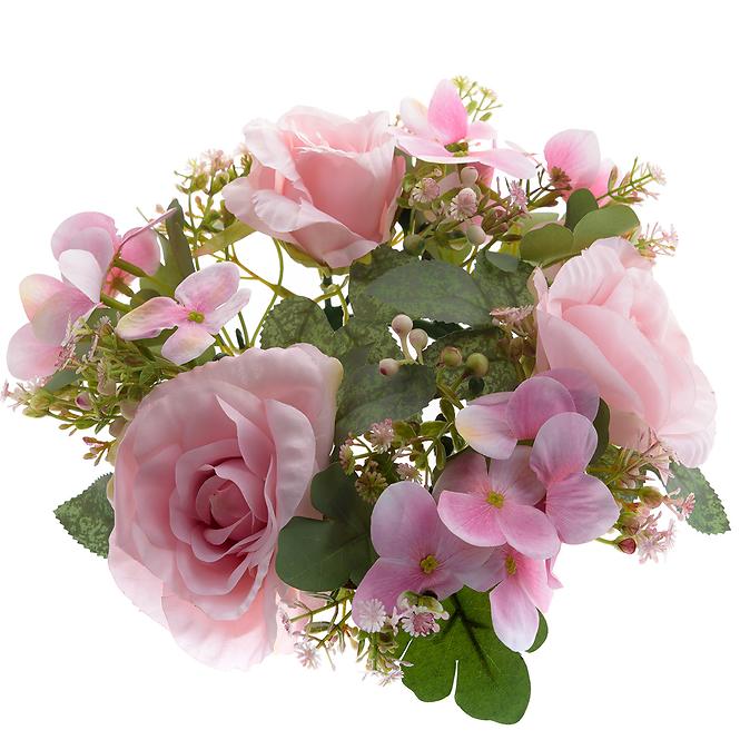 Umjetni vijenac - ruže i hortenzije ew955