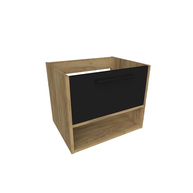 KUPAONSKI ORMARIĆ KIANO 60CM 1S HRAST/CRNI