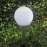Solarna svjetiljka KULKA 10CM SILVER EKO0611