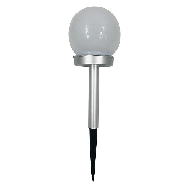 Solarna svjetiljka KULKA 10CM SILVER EKO0611