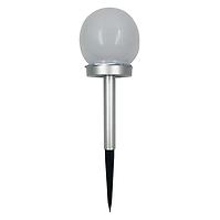 Solarna svjetiljka KULKA RGB 10CM SILVER EKO0613