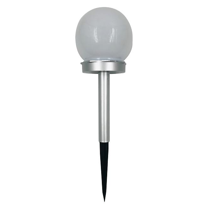 Solarna svjetiljka KULKA RGB 10CM SILVER EKO0613