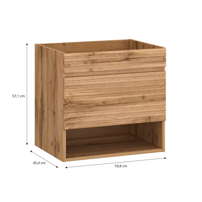 Ormarić ispod umivaonika Bruno 60 zlatni hrast,2