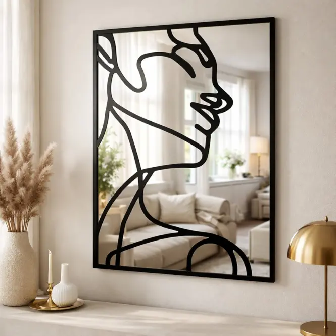 Ogledalo woman black 69x95cm ty006