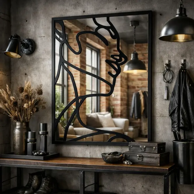 Ogledalo woman black 69x95cm ty006