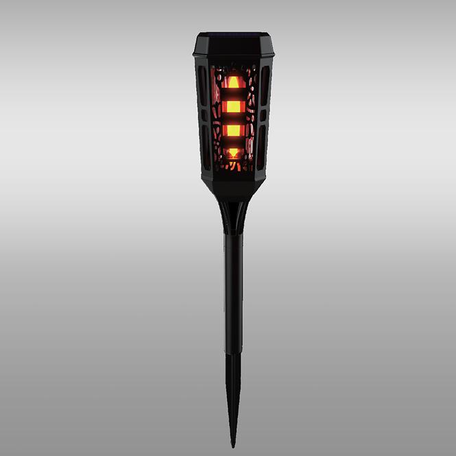 Solarna lampa 46810 Flame ažur Black