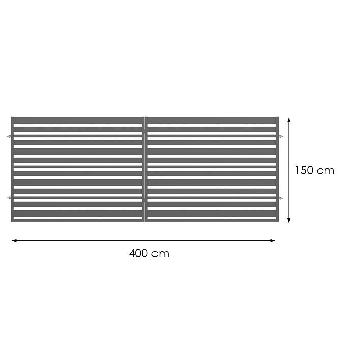 Dvorišna vrata Karmen 4x1,5 ZN RAL 7016