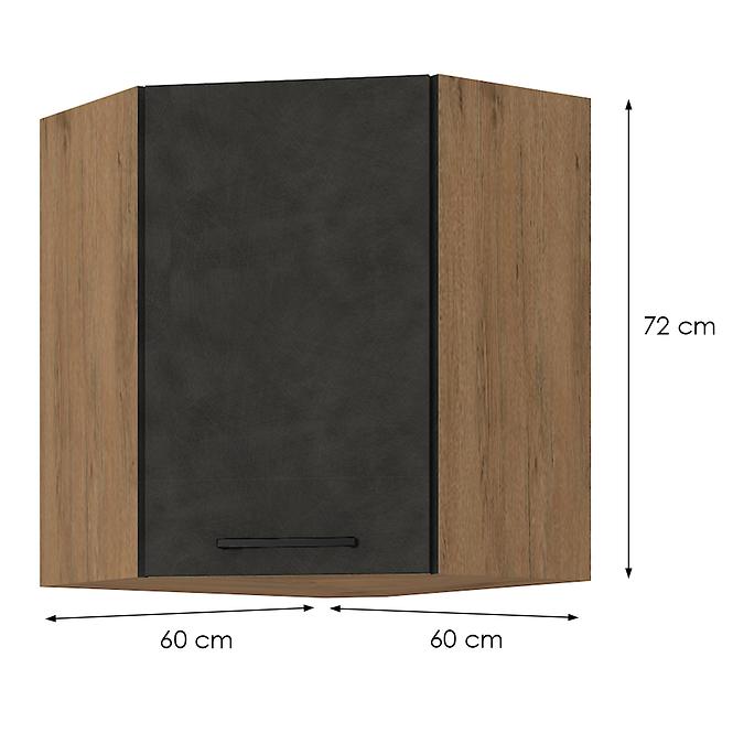 Kuhinjski ormarić Vigo grafit mat 60x60 GN-72 1F (45°)