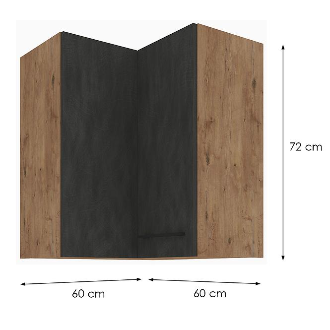 Kuhinjski ormarić Vigo grafit mat 60x60 GN-72 2F (90°)