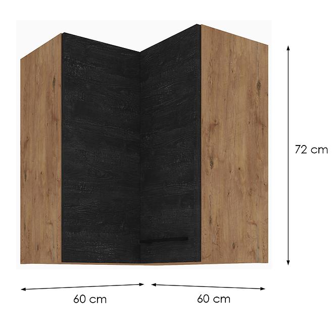 Kuhinjski ormarić Vigo dark 60x60 GN-72 2F (90°)