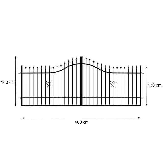 Vrata Topaz 4,0M/1,3-1,6M RAL9005