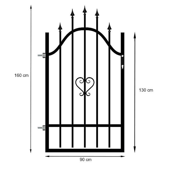 Vrata Topaz  lijeva 0,9M/1,6M RAL 9005