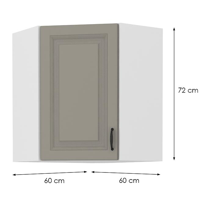 Kuhinjski ormarić Stilo claygrey/bijeli 60x60 GN-72 1F (45°)