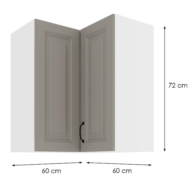 Kuhinjski ormarić Stilo claygrey/bijeli 60x60 GN-72 2F (90°)