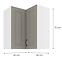 Kuhinjski ormarić Stilo claygrey/bijeli 60x60 GN-72 2F (90°),2