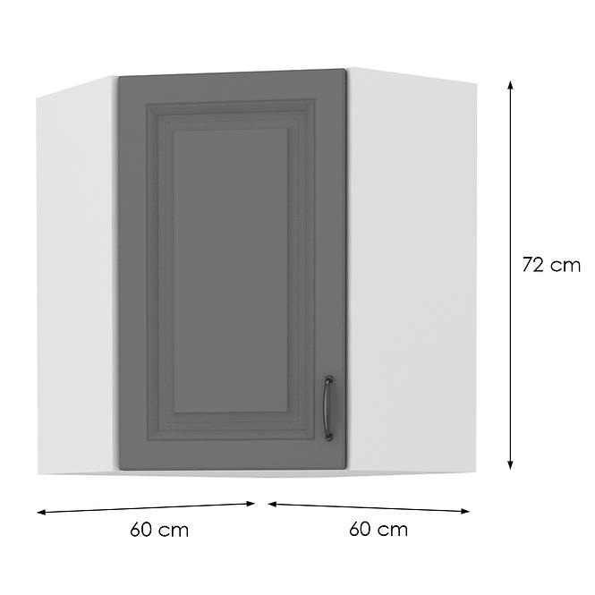 Kuhinjski ormarić Stilo dustgrey/bijeli 60x60 GN-72 1F (45°)
