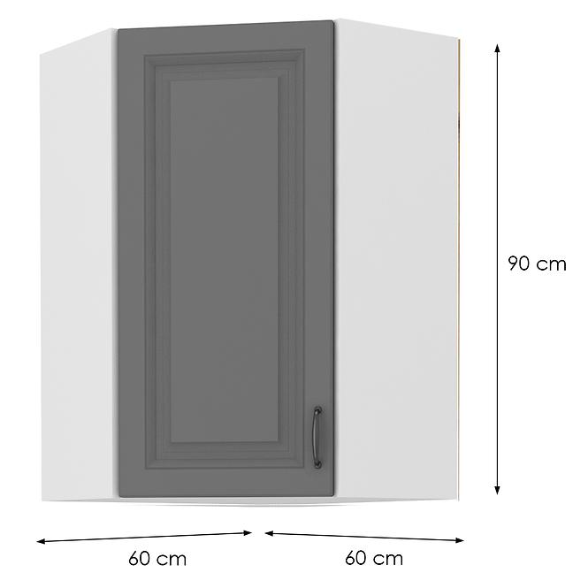 Kuhinjski ormarić Stilo dustgrey/bijeli 60x60 GN-90 1F (45°)