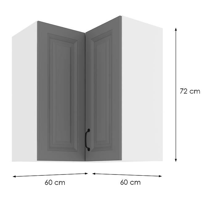 Kuhinjski ormarić Stilo dustgrey/bijeli 60x60 GN-72 2F (90°)