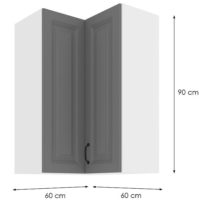 Kuhinjski ormarić Stilo dustgrey/bijeli 60x60 GN-90 2F (90°)