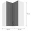 Kuhinjski ormarić Stilo dustgrey/bijeli 60x60 GN-90 2F (90°),2