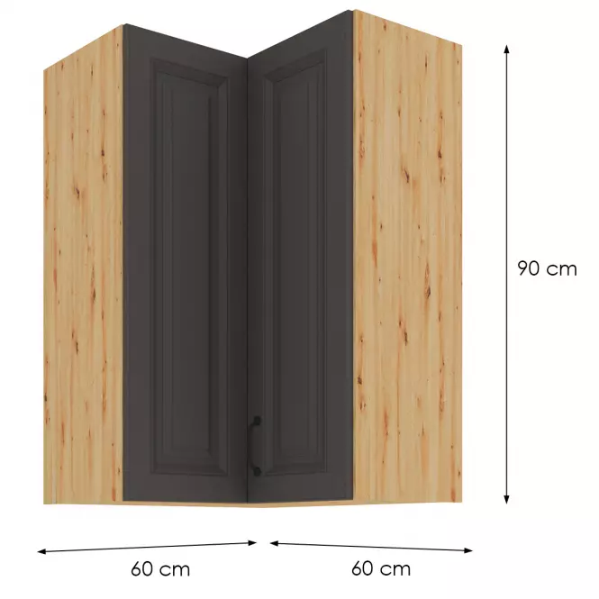 Kuhinjski ormarić Stilo grafit/artisan 60x60 GN-90 2F (90°),2