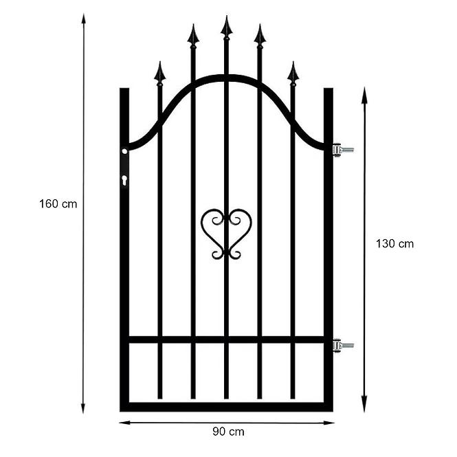 Vrata Topaz desna 0,9/1,3-1,6M RAL 9005