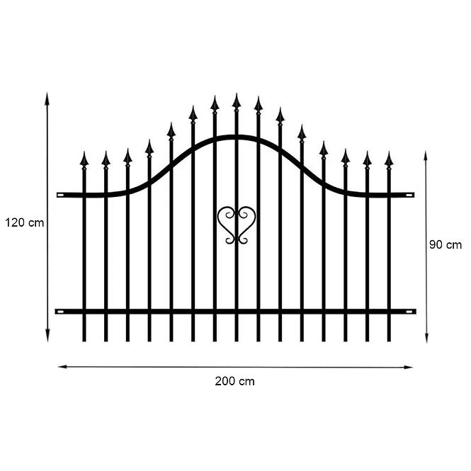 Ograda Topaz 2M/0,9-1,2M RAL 9005