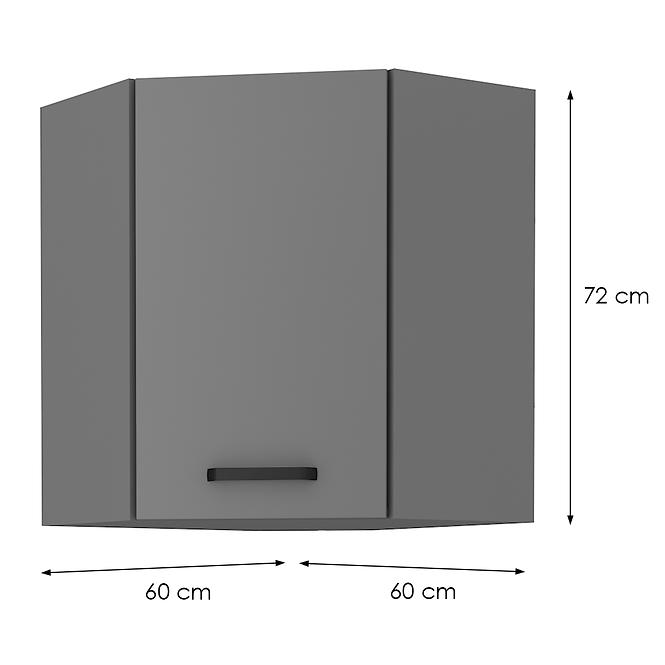 Kuhinjski ormarić Nessa antracit 60x60 GN-72 1F (45°)