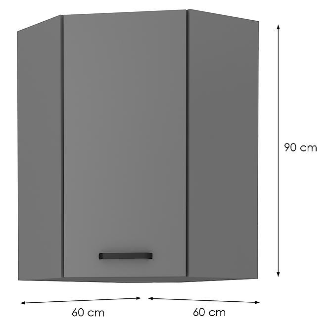 Kuhinjski ormarić Nessa antracit 60x60 GN-90 1F (45°)