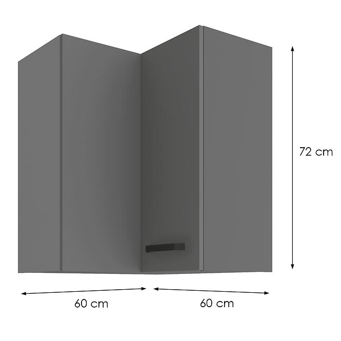 Kuhinjski ormarić Nessa antracit 60x60 GN-72 2F (90°)