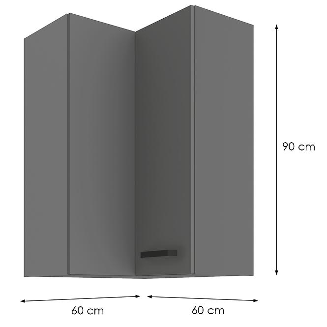 Kuhinjski ormarić Nessa antracit 60x60 GN-90 2F (90°)