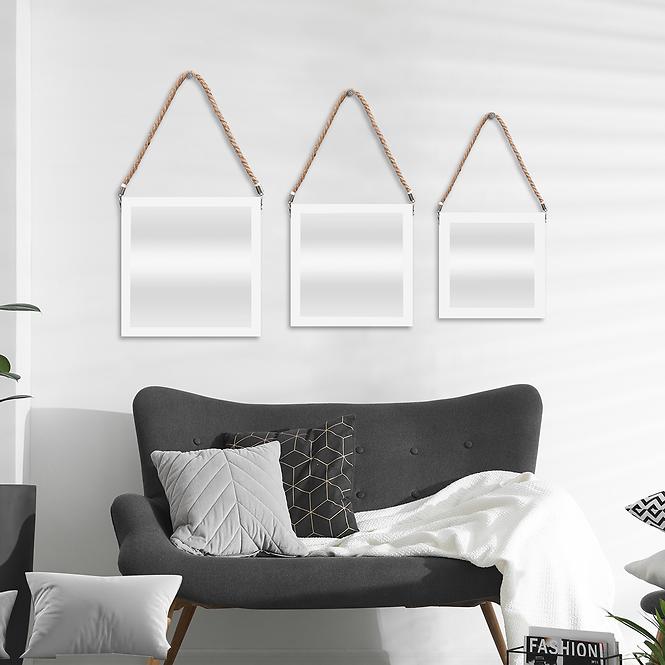 SET KVADRATNIH OGLEDALA 3KOM. BIJELA BXPPSET3-YW