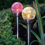 SOLARNA LAMPA LOPTA RGB 8CM CRACK EKO0614