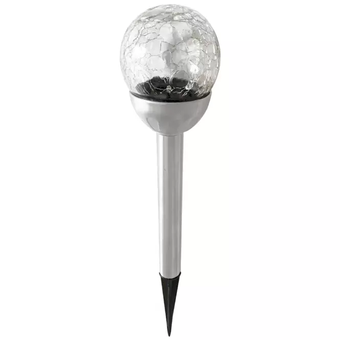 SOLARNA LAMPA LOPTA RGB 8CM CRACK EKO0614