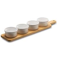 Set zdjelica za dipove 4/1  100ml 39.7x9x1cm bijela