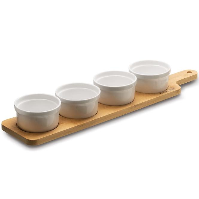 Set zdjelica za dipove 4/1  100ml 39.7x9x1cm bijela