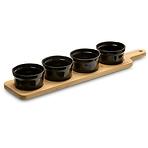 Set zdjelica za dipove 4/1  39.7x9x1cm crna