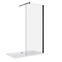 Tuš stijena Walk-In Fiord 90x195 black
