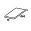 Profil ravni pvc bijela 13x3x1000,2