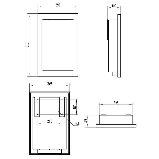 Biokamin Vertical crni