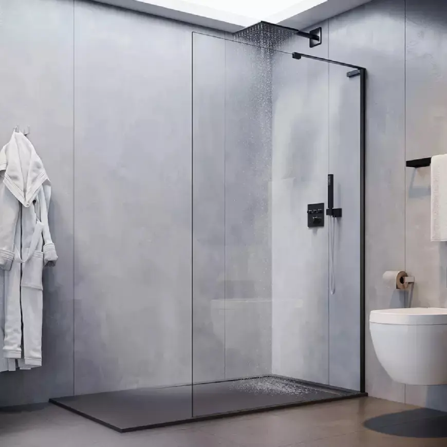 Tuš stijena walk-in Pik 100x195 black