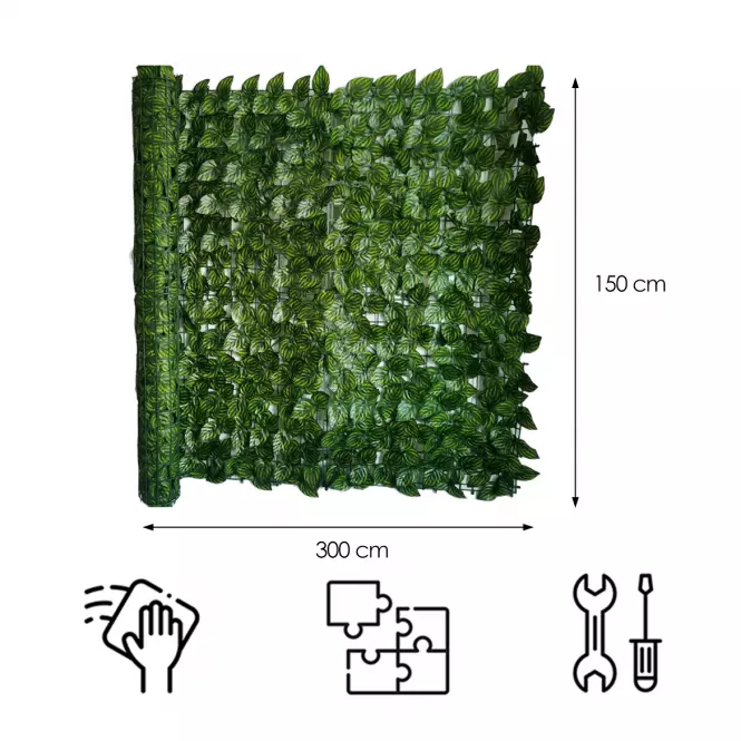 Zaštita od pogleda za balkon merin listovi 150cmx300cm,5