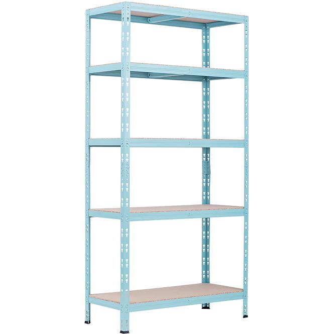 Metalni skladišni regal RNDU30-5 plavi 180x90x30cm -5 polica/175kg