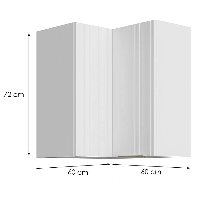 Kuhinjski ormarić Tuluza 60x60 GN-72 2F (90°) bijeli mat, lamele
